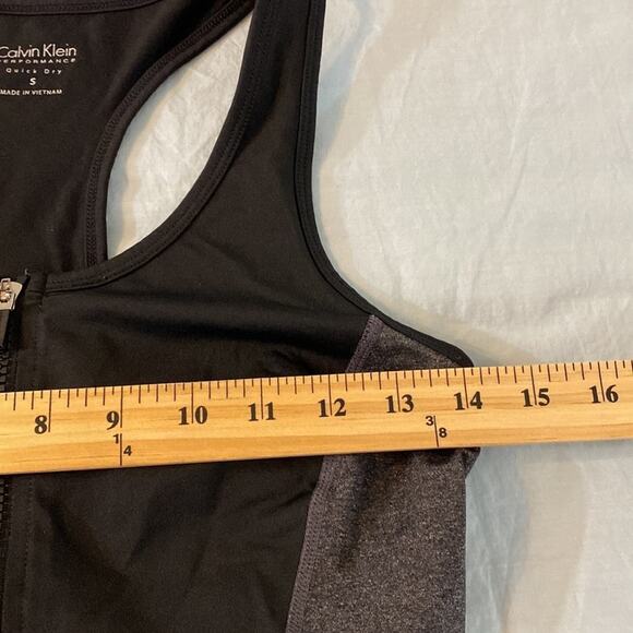 Calvin Klein Performance Black/Gray Racerback Top Size Small - Picture 5 of 8